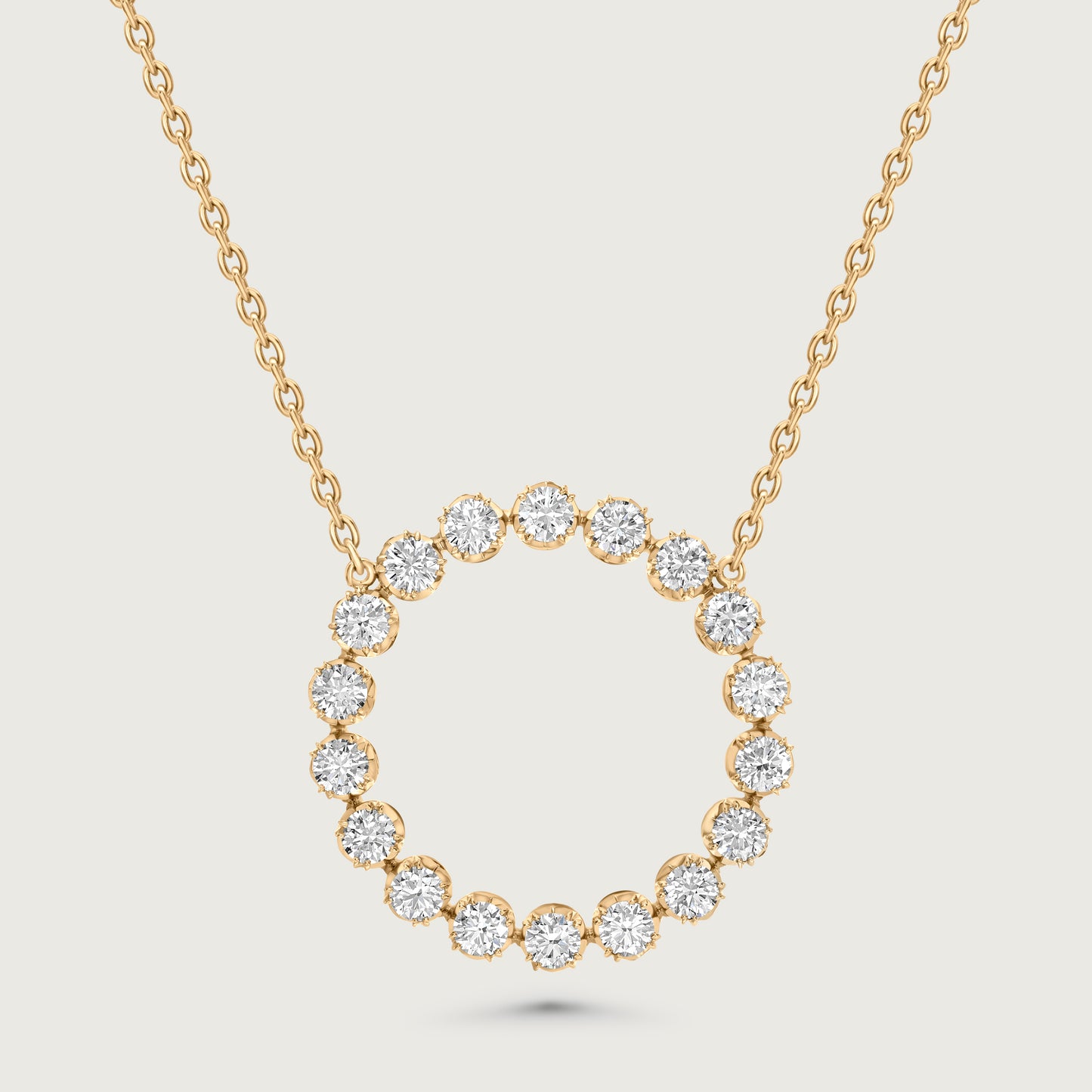 BOND Sapphire and Diamond Pendant in Yellow Gold