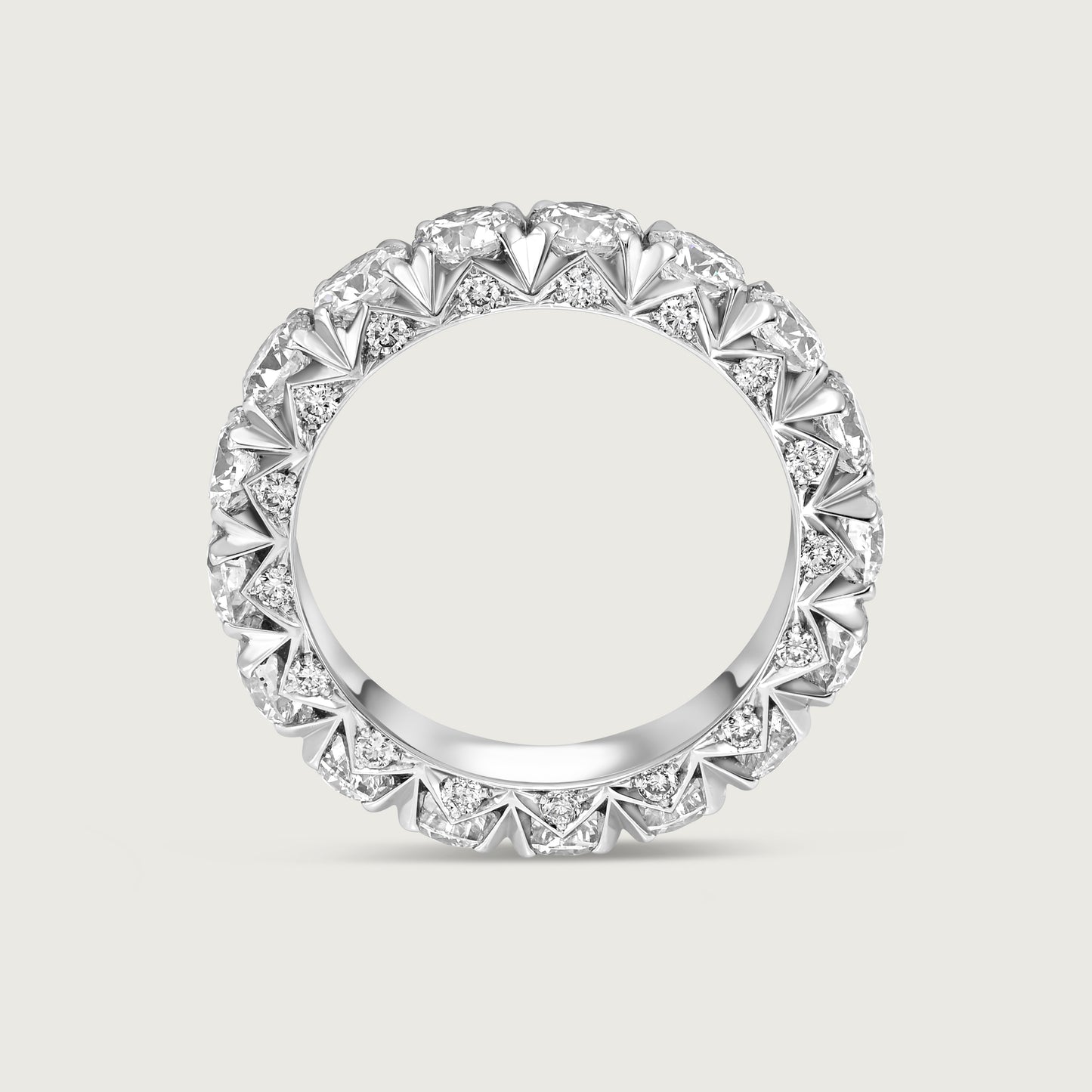 French Pavé Ring Infini in White Gold