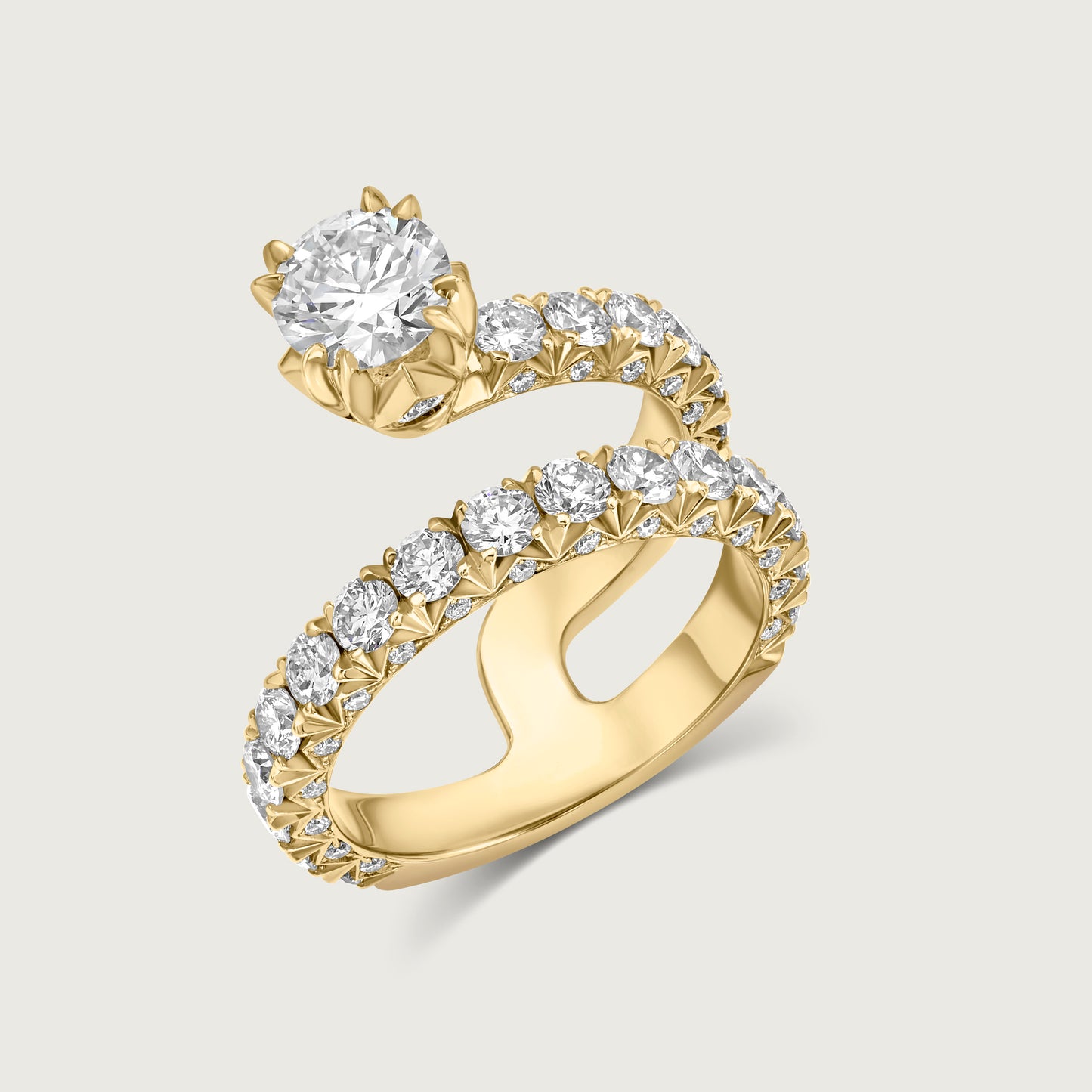 Swan Ring Éternel in Yellow Gold