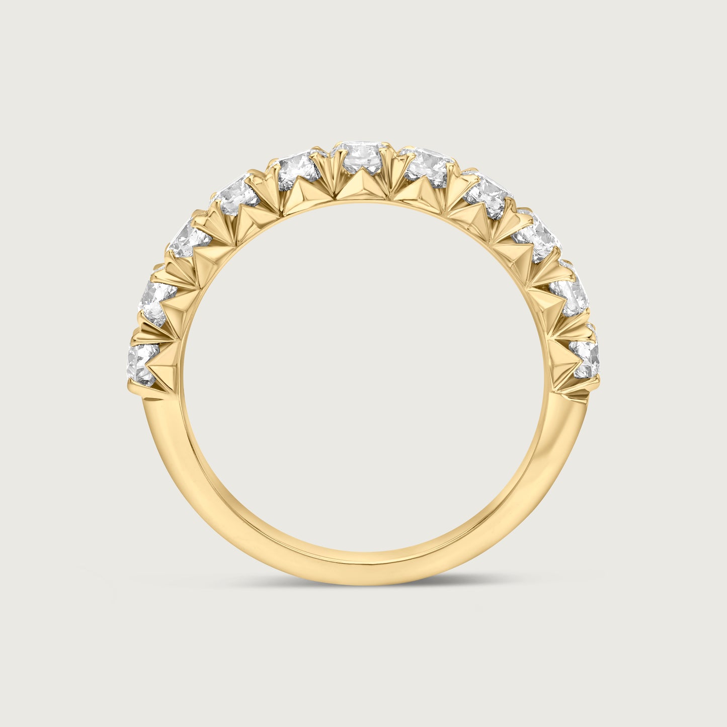 Lumière French Pavé Ring in Yellow Gold