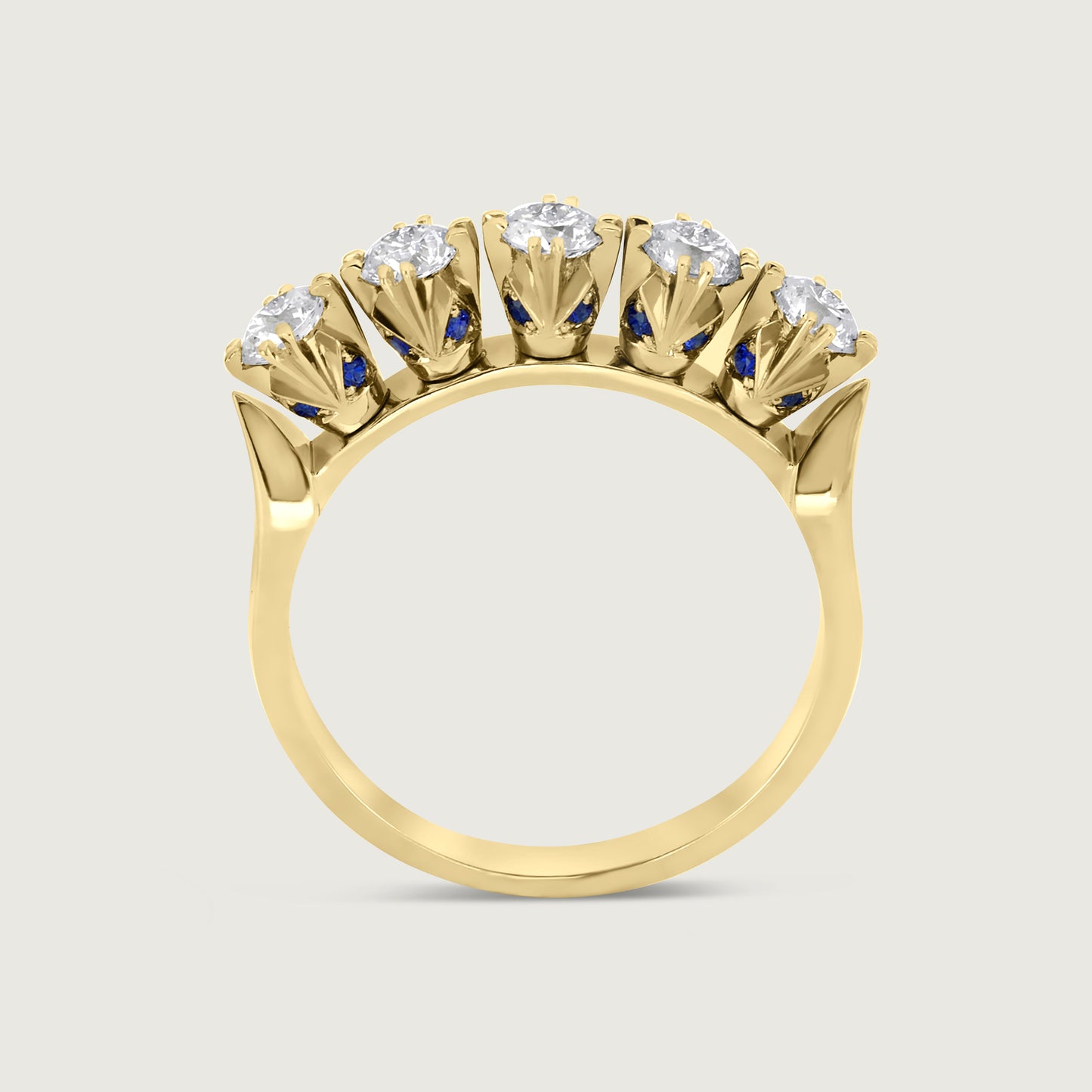 BOND Sapphire and Diamond Ring in Yellow Gold