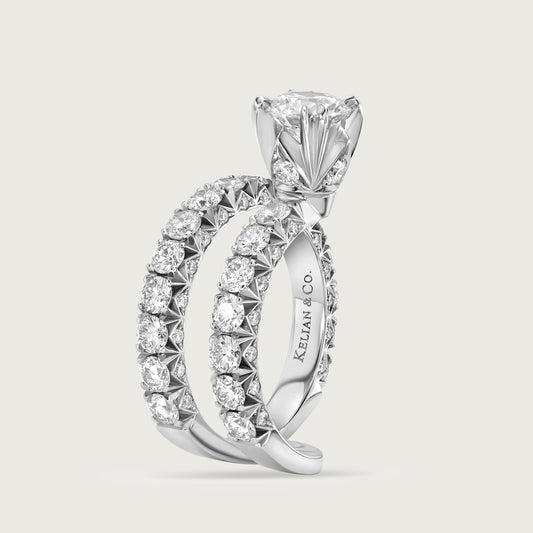 Swan Ring Éternel in White Gold