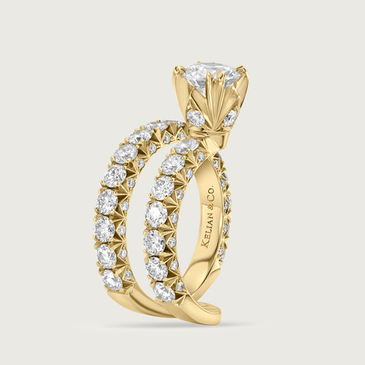 Swan Ring Éternel in Yellow Gold