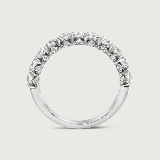 French Pavé Ring Élégante in White Gold