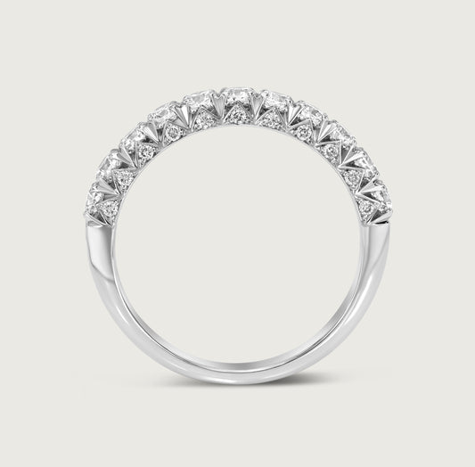 French Pavé Ring Délicate in White Gold
