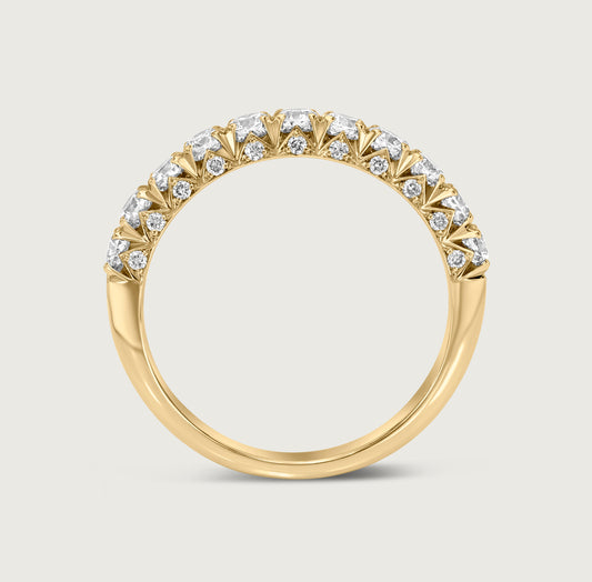 French Pavé Ring Délicate in Yellow Gold