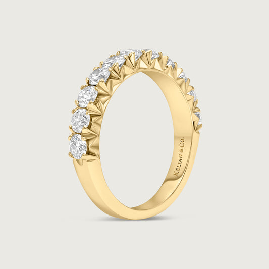 Lumière French Pavé Ring in Yellow Gold