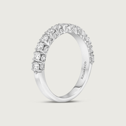 French Pavé Ring Éternelle in White Gold