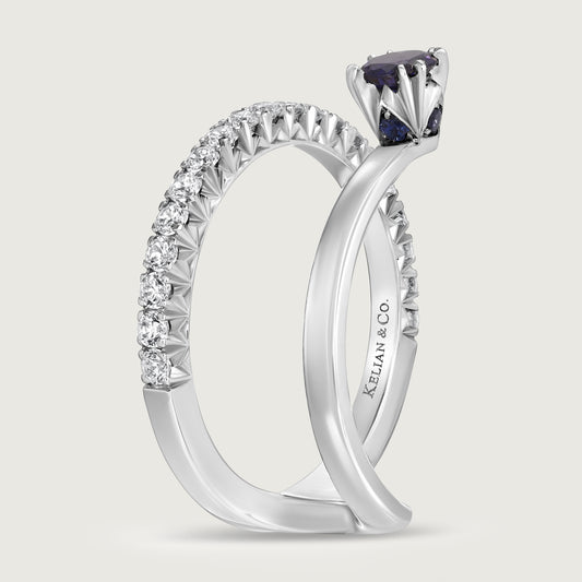 Swan Ring in White Gold