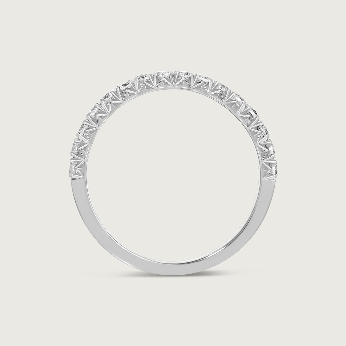 Diamond French Pavé Ring in White Gold