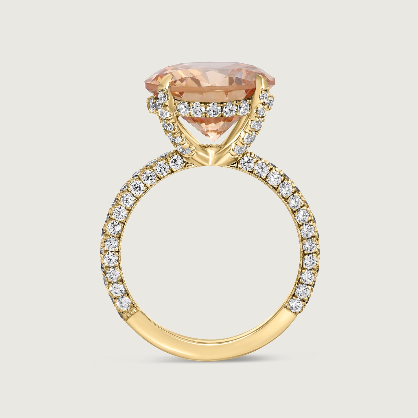 Citrine and Diamond Ring in Yellow Gold