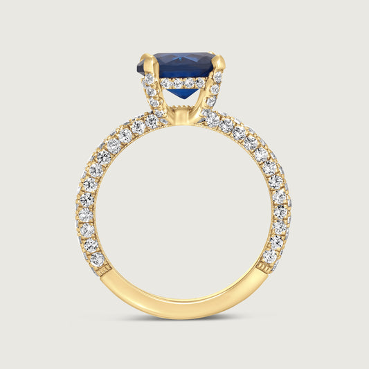 Sapphire And Diamond Ring In Yellow Gold
