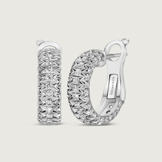 LOVE LINK Diamond Earring in White Gold