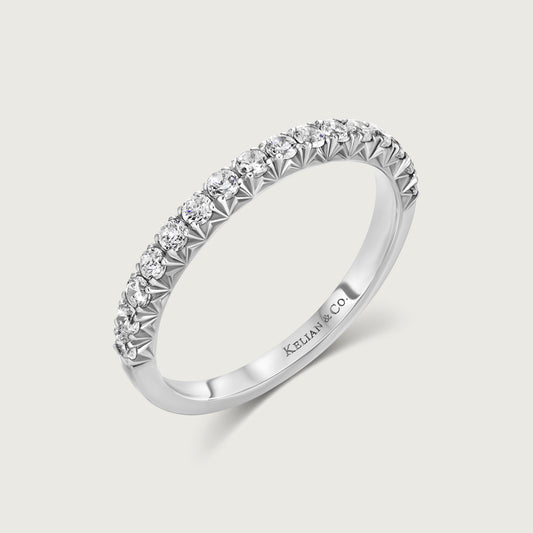 Diamond French Pavé Ring in White Gold